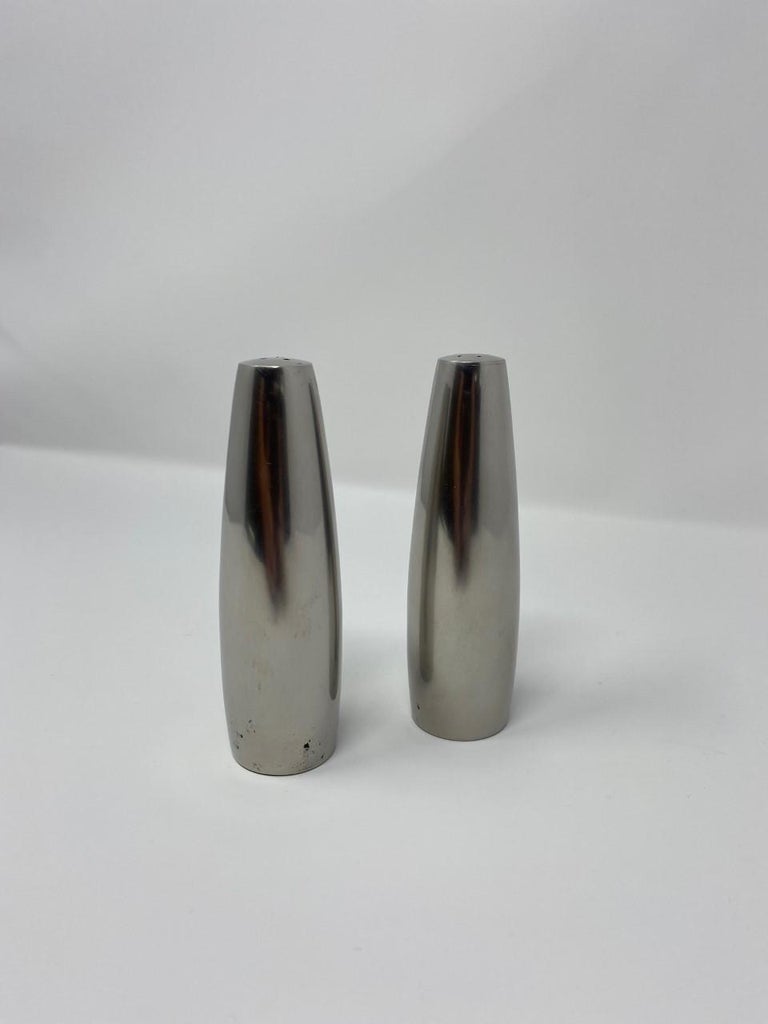 Danish Modern Stainless Steel Salt and Pepper Shakers Dansk Design, Ihq