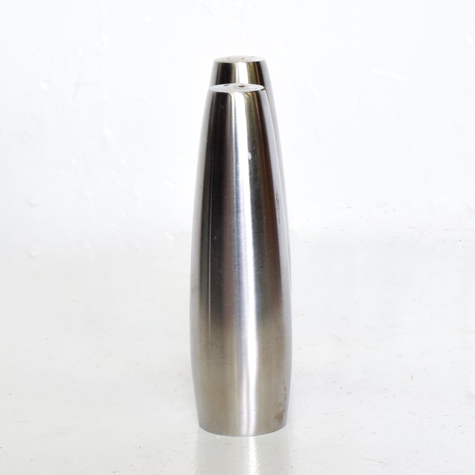 stainless steel salt and pepper shakers