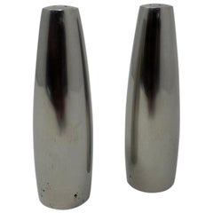 Vintage Danish Modern Stainless Steel Salt and Pepper Shakers Dansk Design, Ihq Denmark