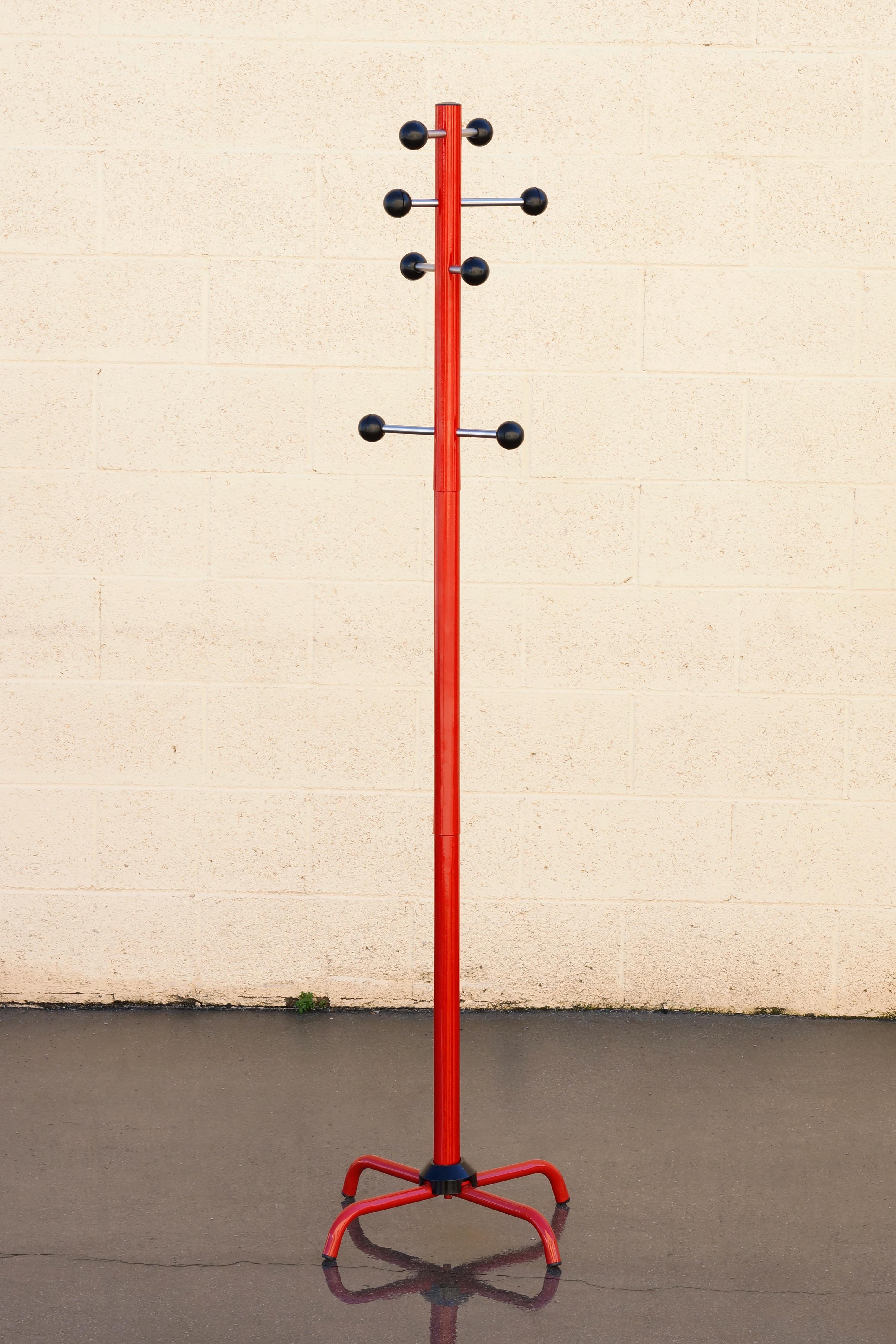 Mid-Century Modern Danish Modern Standing Coat Rack with Modular Arms, 1980s