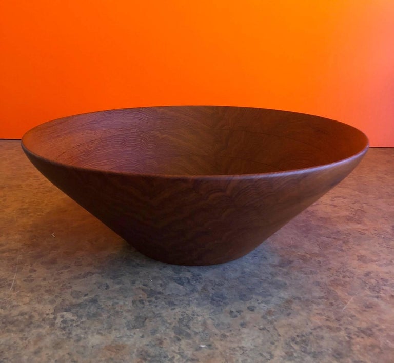 Danish Modern Staved Teak Bowl by Digsmed For Sale at 1stDibs