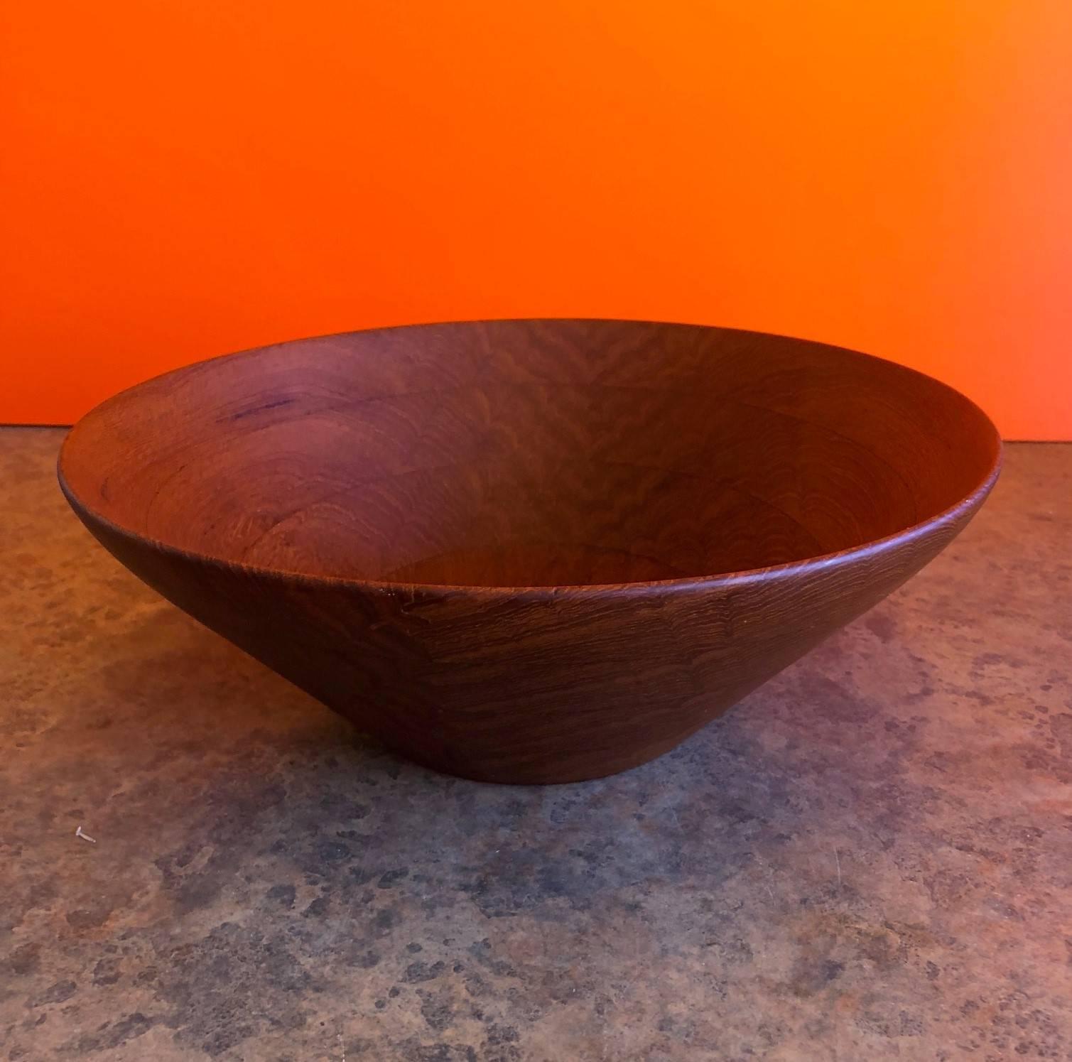 Danish Modern Staved Teak Bowl by Digsmed For Sale 2