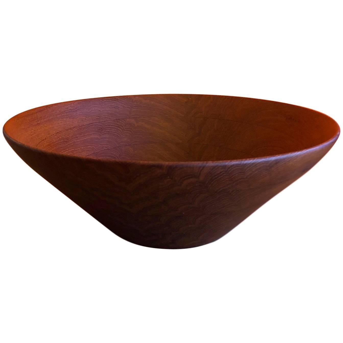 Danish Modern Staved Teak Bowl by Digsmed For Sale