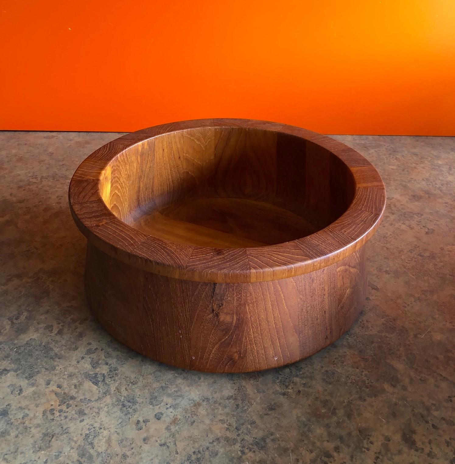 20th Century Danish Modern Staved Teak Bowl by Jens Quistgaard for Dansk For Sale