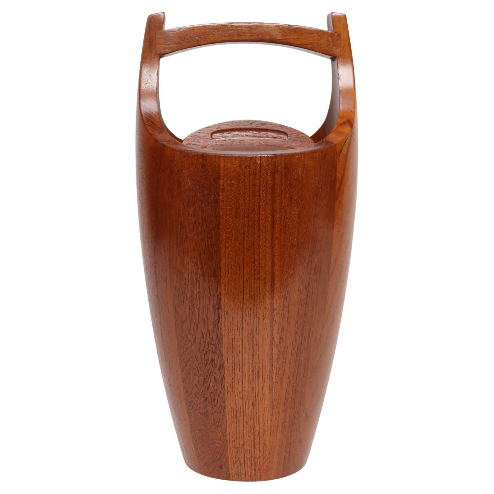 Danish Modern Staved Teak "Congo" Ice Bucket by Jens Quistgaard for Dansk For Sale