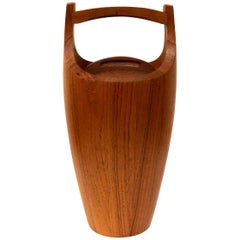 Danish Modern Staved Teak Ice Bucket by Jens Quistgaard for Dansk Early Prod