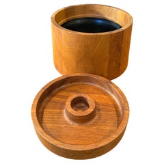 Danish Modern Staved Teak Ice Bucket Designed by Jens Quistgaard for Dansk