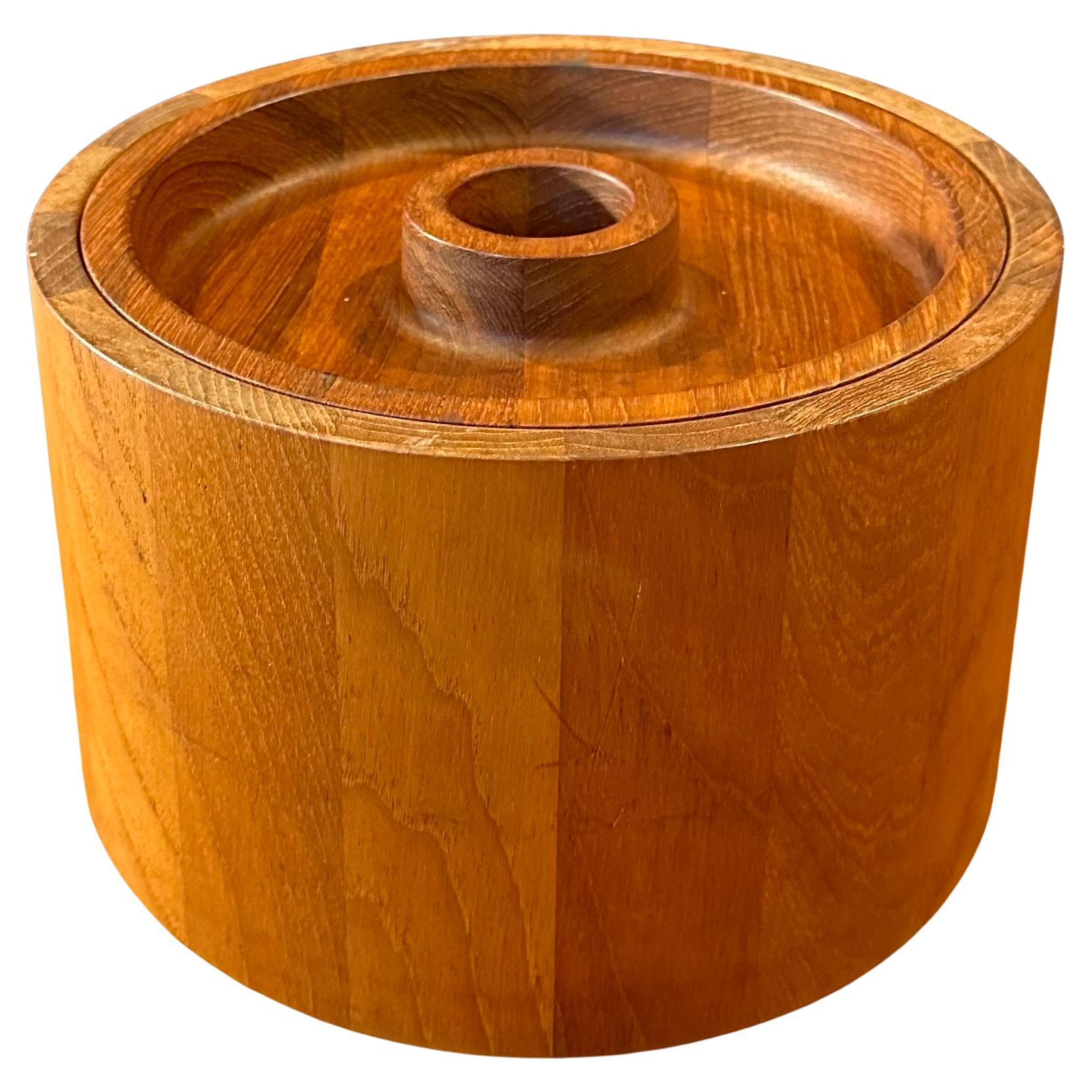Danish Modern Staved Teak Ice Bucket Designed by Jens Quistgaard for Dansk