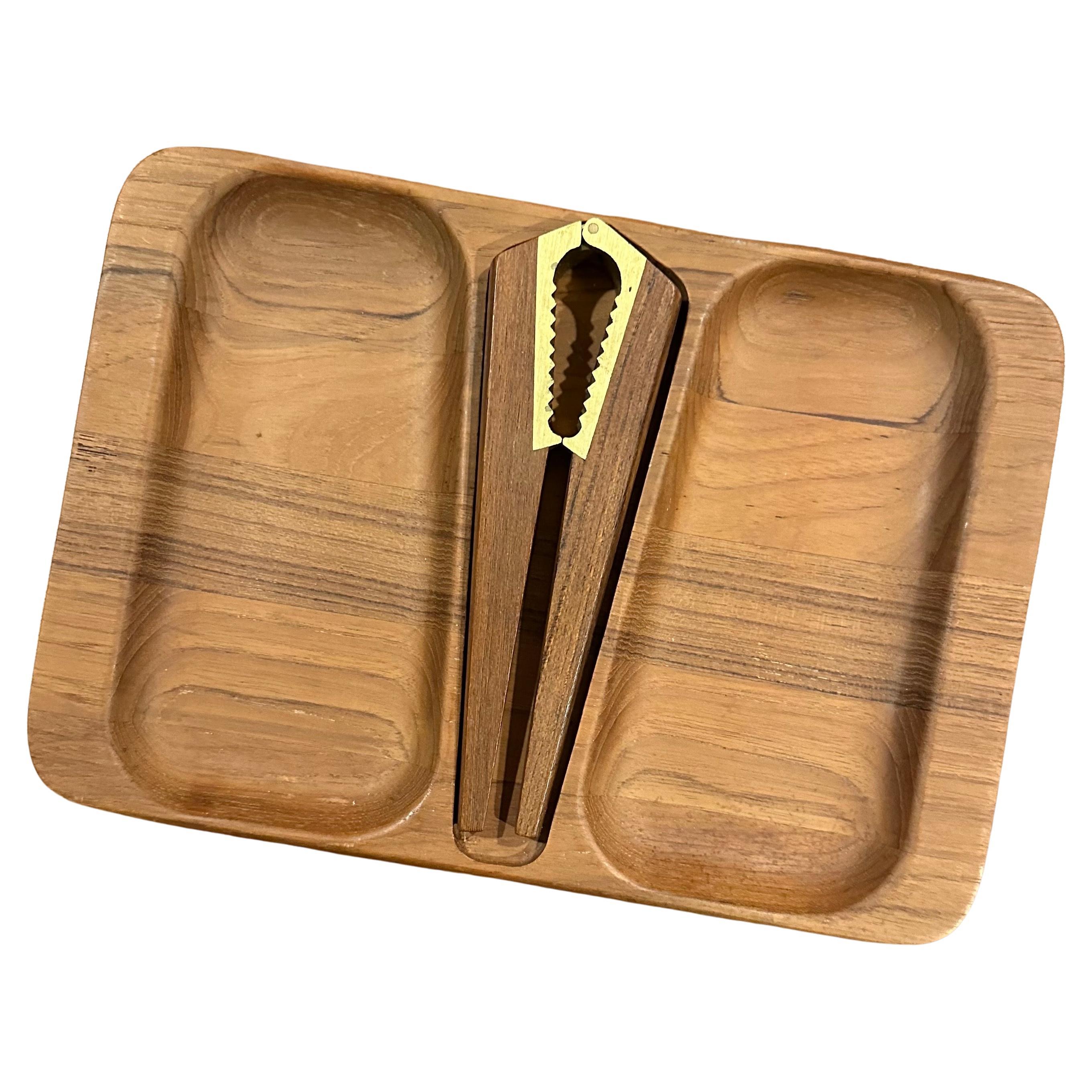 Cascanueces y cuenco daneses modernos de madera de teca por Flemming Digsmed para Nissen en venta 5