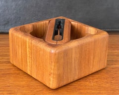 Danish Modern Staved Teak Nutcracker & Bowl by Flemming Digsmed for Nissen