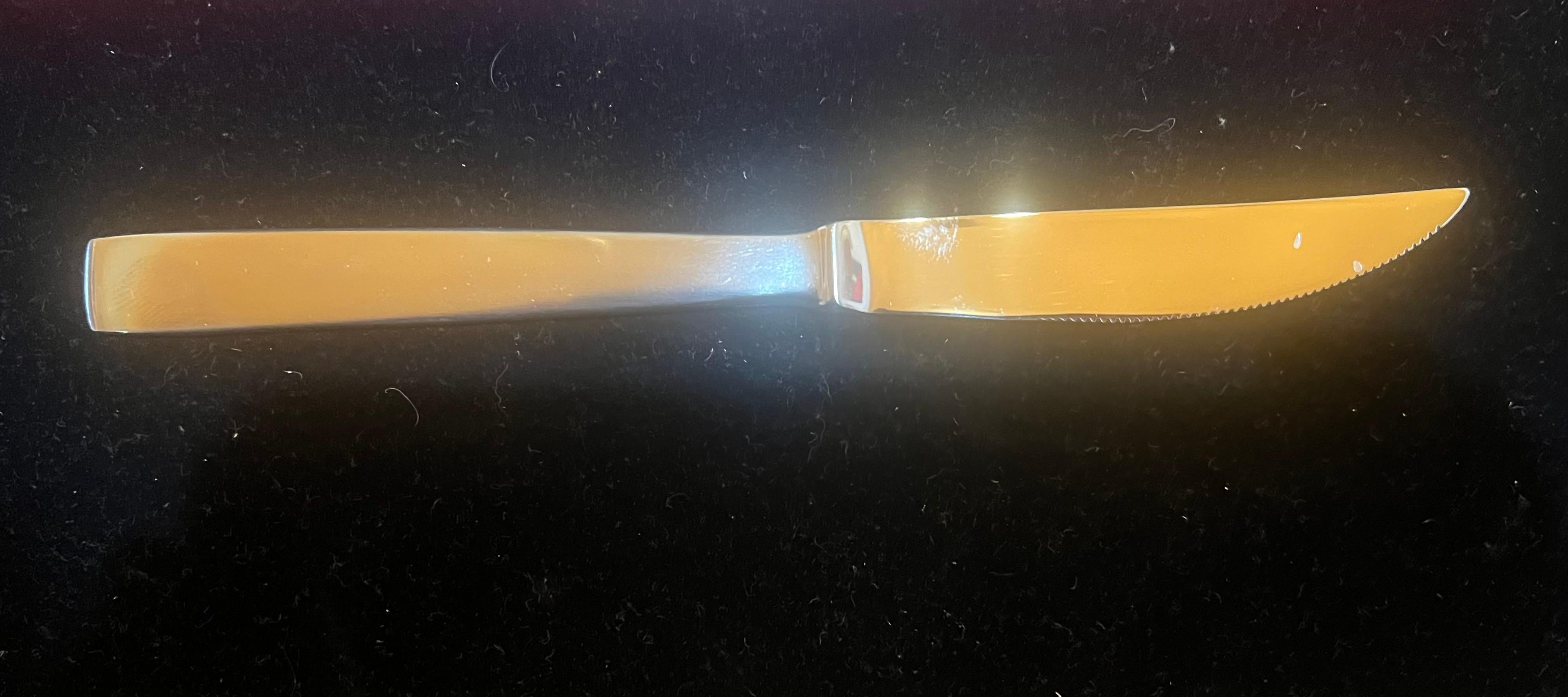 20th Century Danish Modern Steak Knife set by Chef Le Blanc for Selandia NIB For Sale