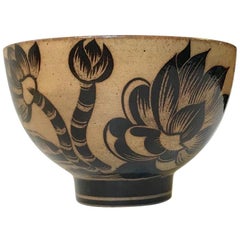Jungle Bowl in Stoneware by Nils Thorsson for Royal Copenhagen, 1930s