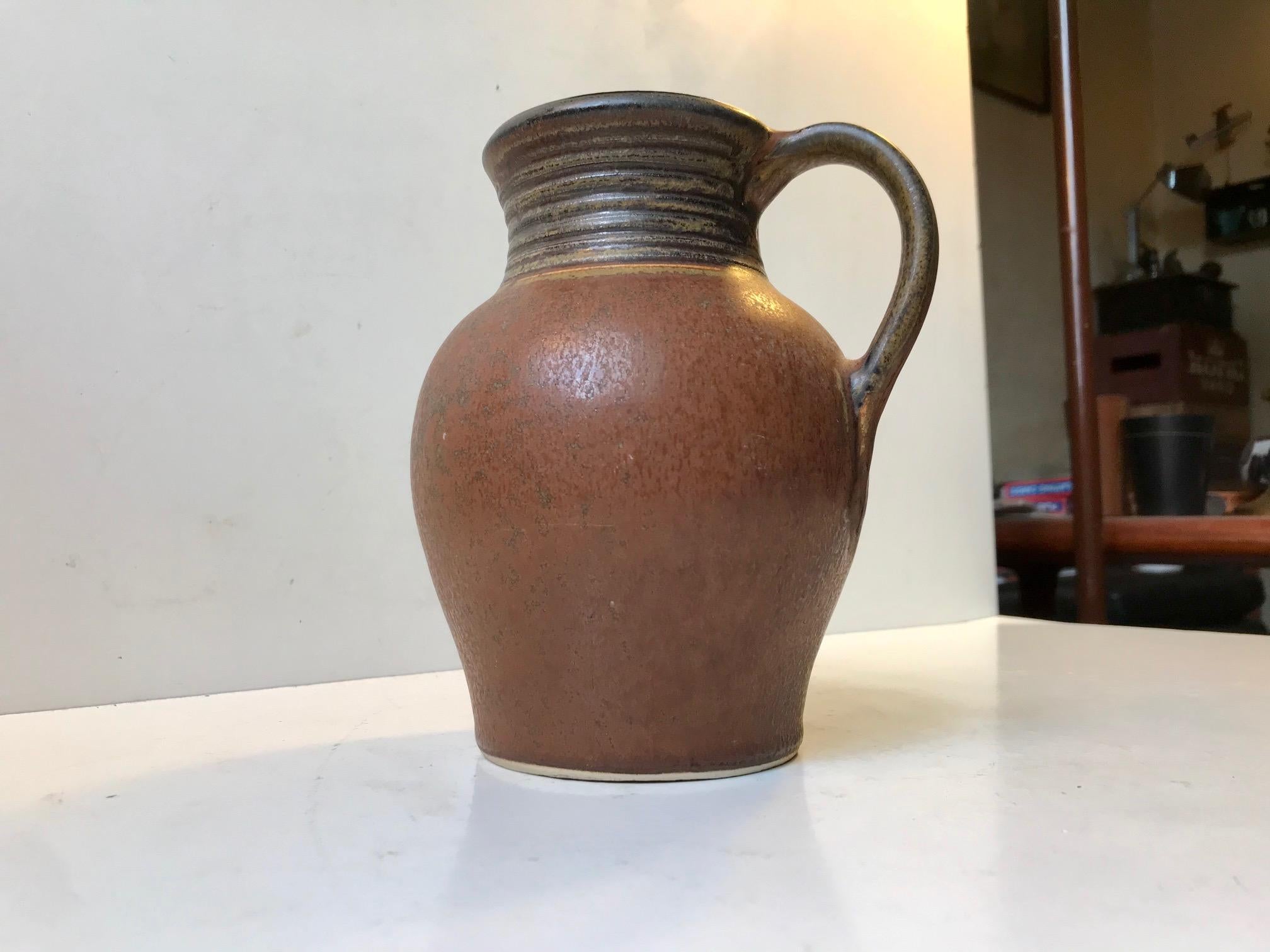 Mid-20th Century Danish Modern Stoneware Jug by Hans Nielsen Buch, 1960s For Sale