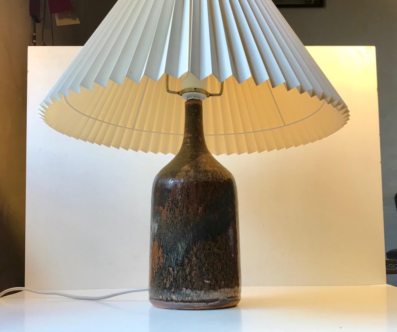Scandinavian Modern Danish Modern Stoneware Table Lamp by Conny Walther, 1970s For Sale