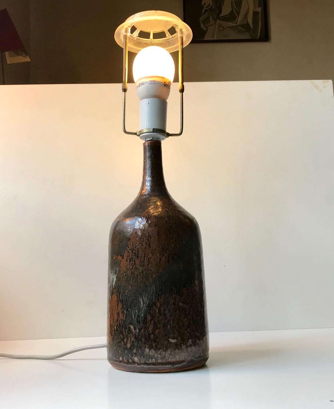 Danish Modern Stoneware Table Lamp by Conny Walther, 1970s For Sale 3