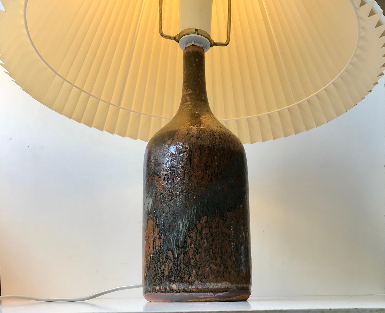 Danish Modern Stoneware Table Lamp by Conny Walther, 1970s For Sale 4