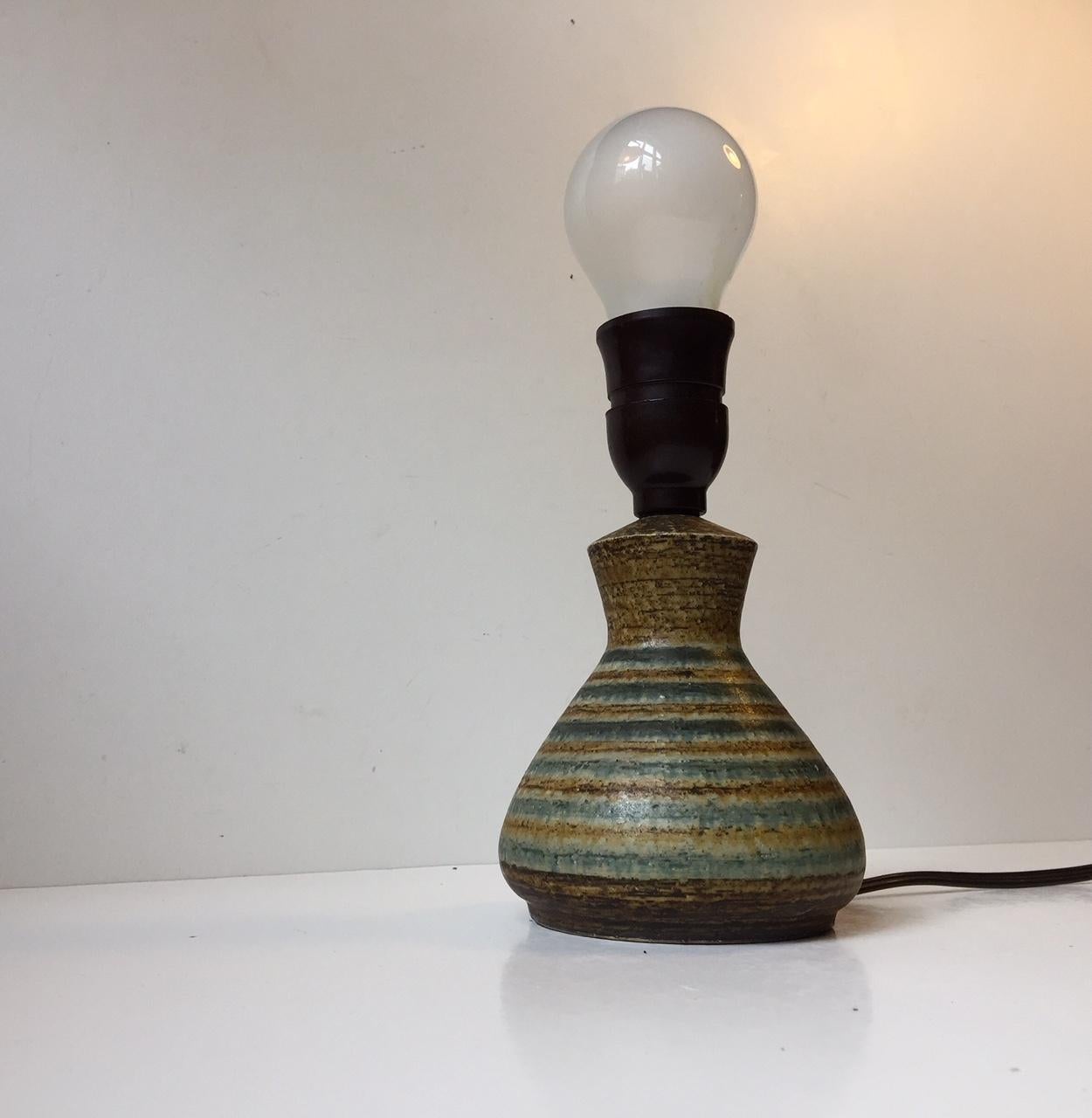 Glazed Danish Modern Stoneware Table Lamp by Johannes Andersen, 1960s