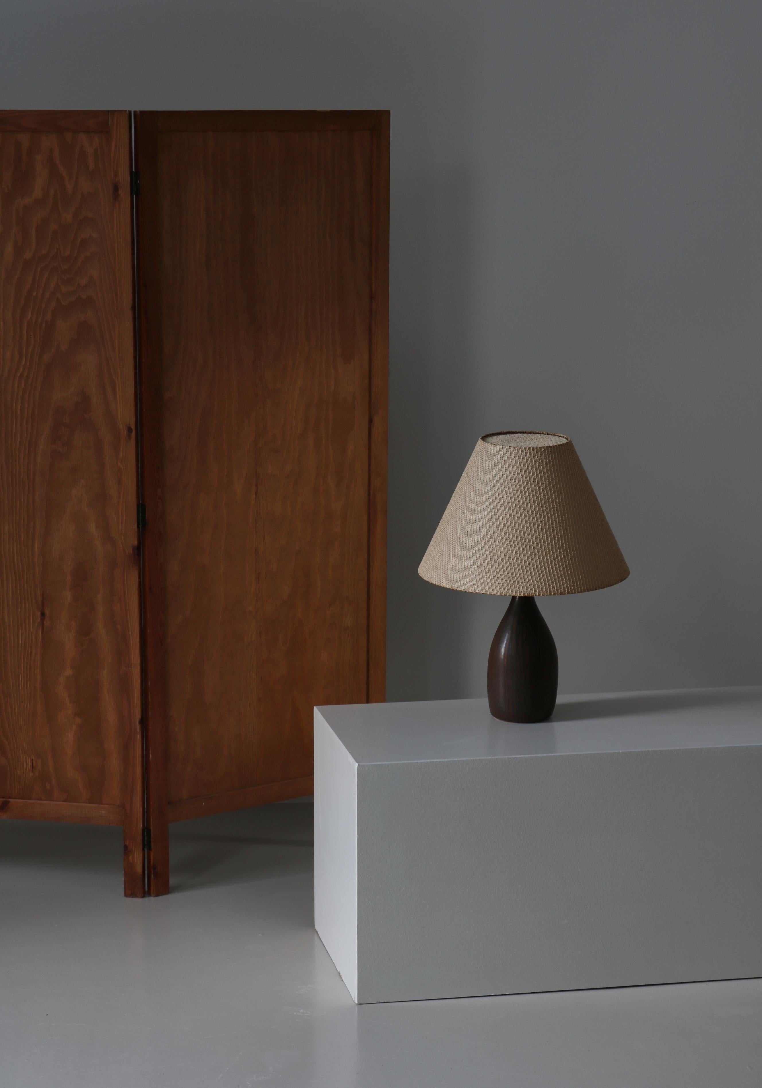 Danish Modern Stoneware Table Lamp by Saxbo,  Eva Staehr-Nielsen, Denmark, 1940s For Sale 8