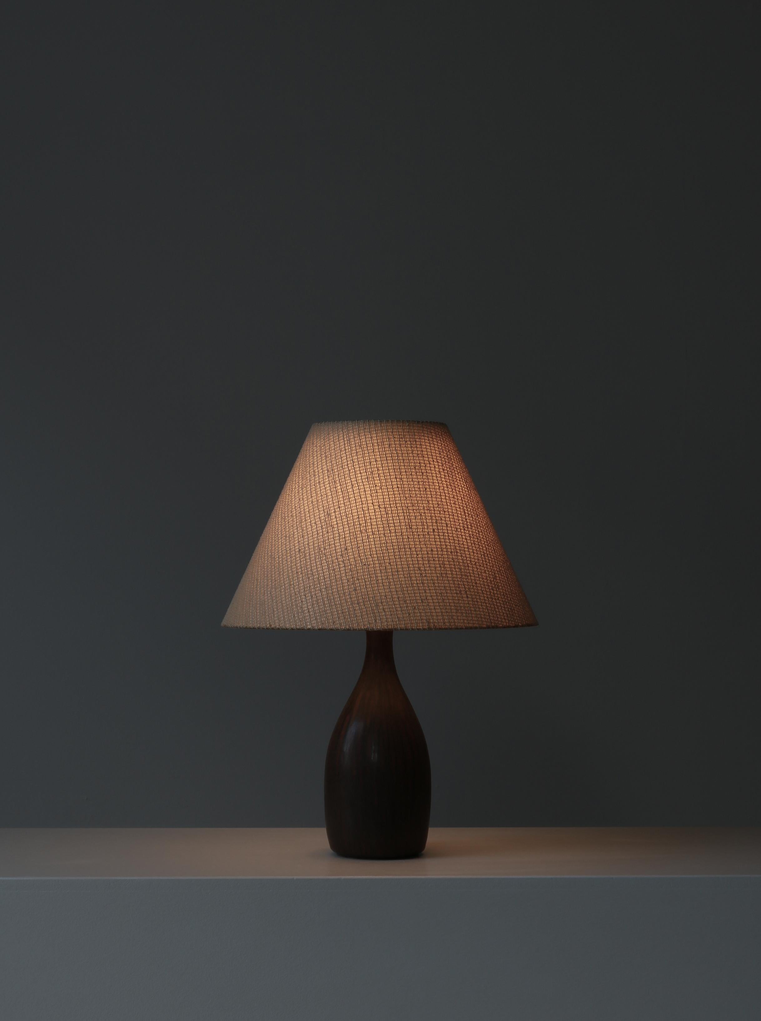 Danish Modern Stoneware Table Lamp by Saxbo,  Eva Staehr-Nielsen, Denmark, 1940s For Sale 2