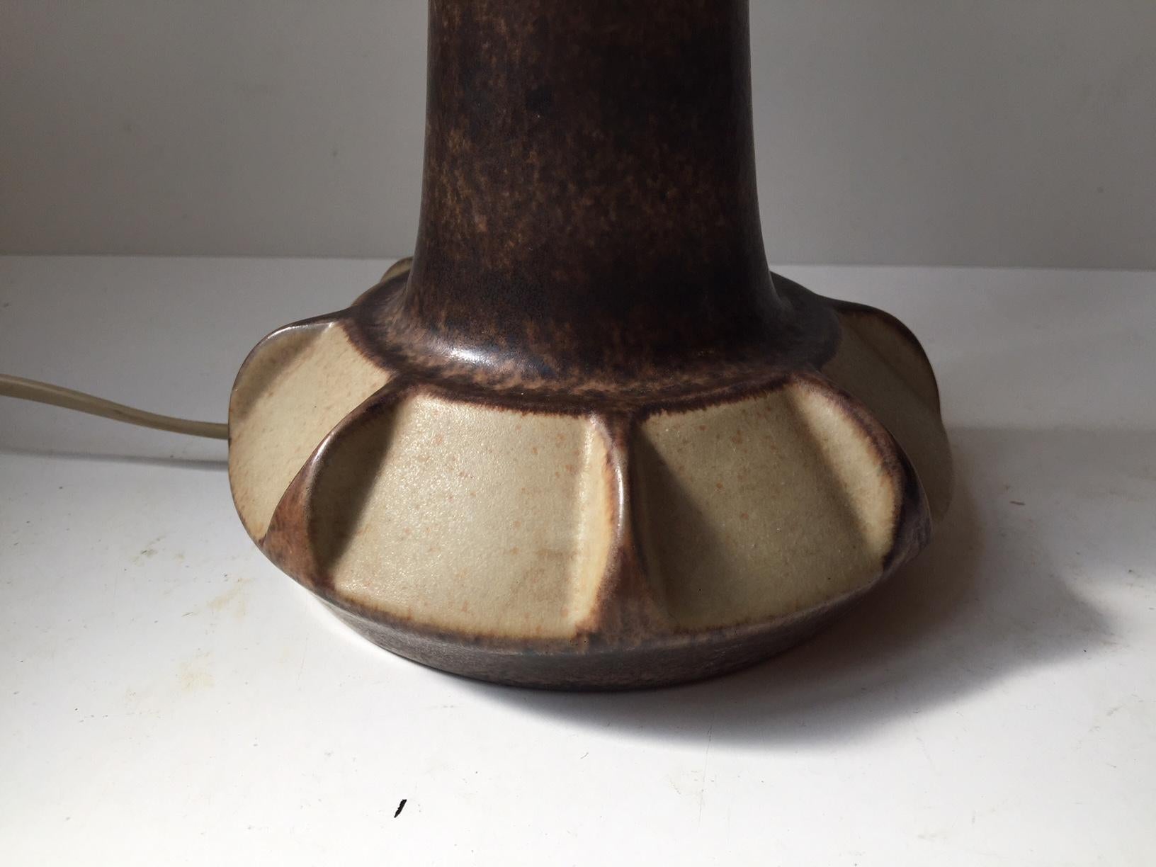 Glazed Danish Modern Stoneware Table Lamp from Michael Andersen & Son, 1970s