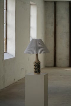 Danish Modern Stoneware Table Lamp in Glazed Ceramic, Okela, 1960s