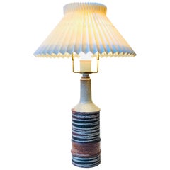 Danish Modern Stoneware Table Lamp 'Tribal' by Jette Hellerøe