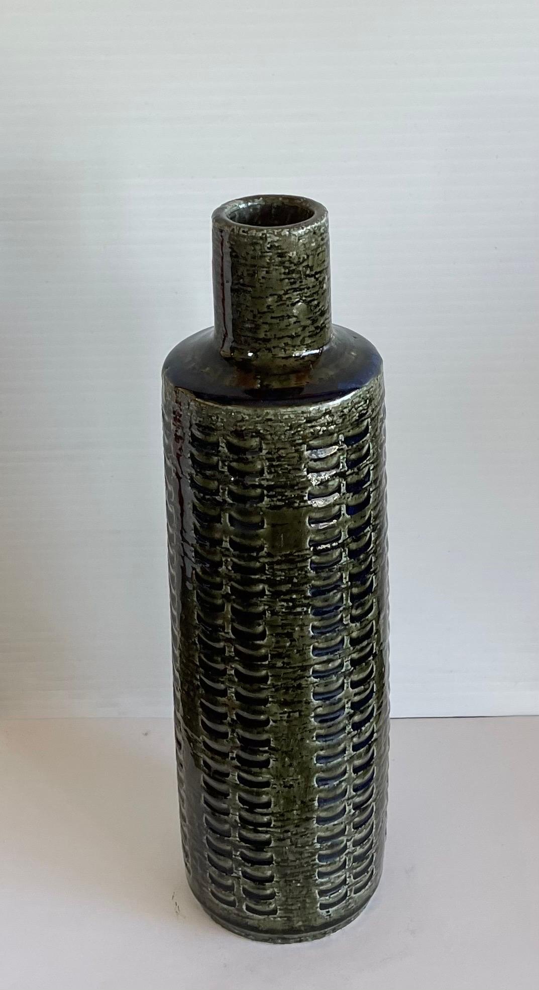 20th Century Danish Modern Stoneware Vase by Per and Annelise Linnemann Schmidt / Palshus For Sale
