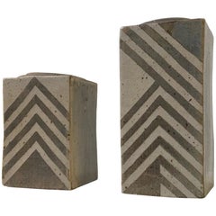 Danish Modern Stoneware Vases by Sten Børsting, 1990s, Set of 2