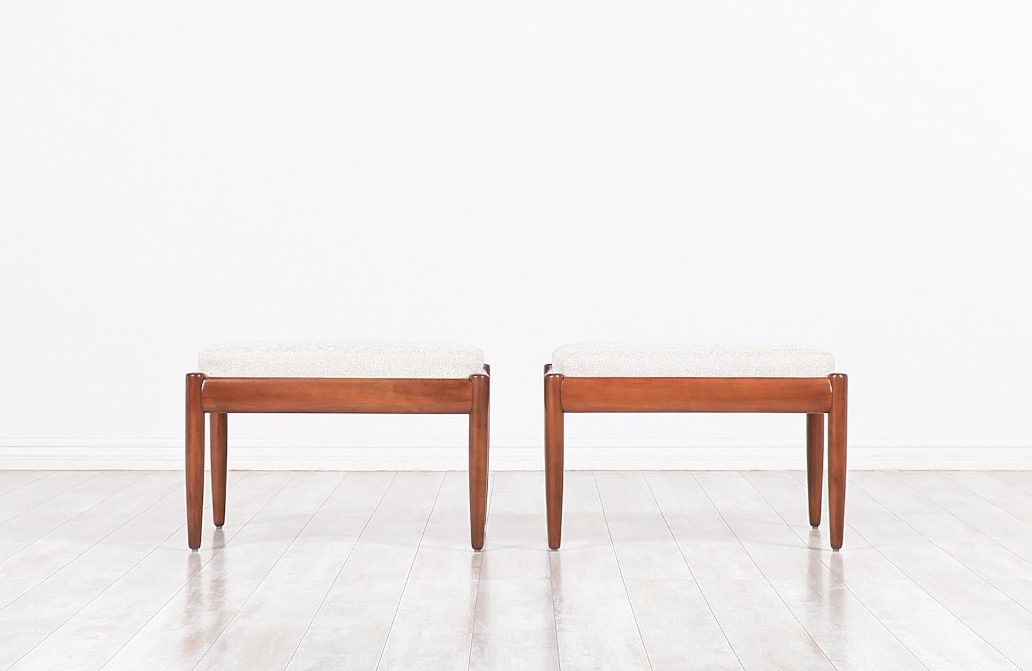 Mid-20th Century Danish Modern Stools by Peter Hvidt for France & Søn
