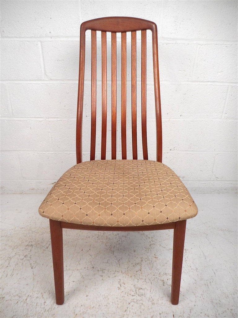 Upholstery Danish Modern Style Dining Chairs, Set of 6 For Sale