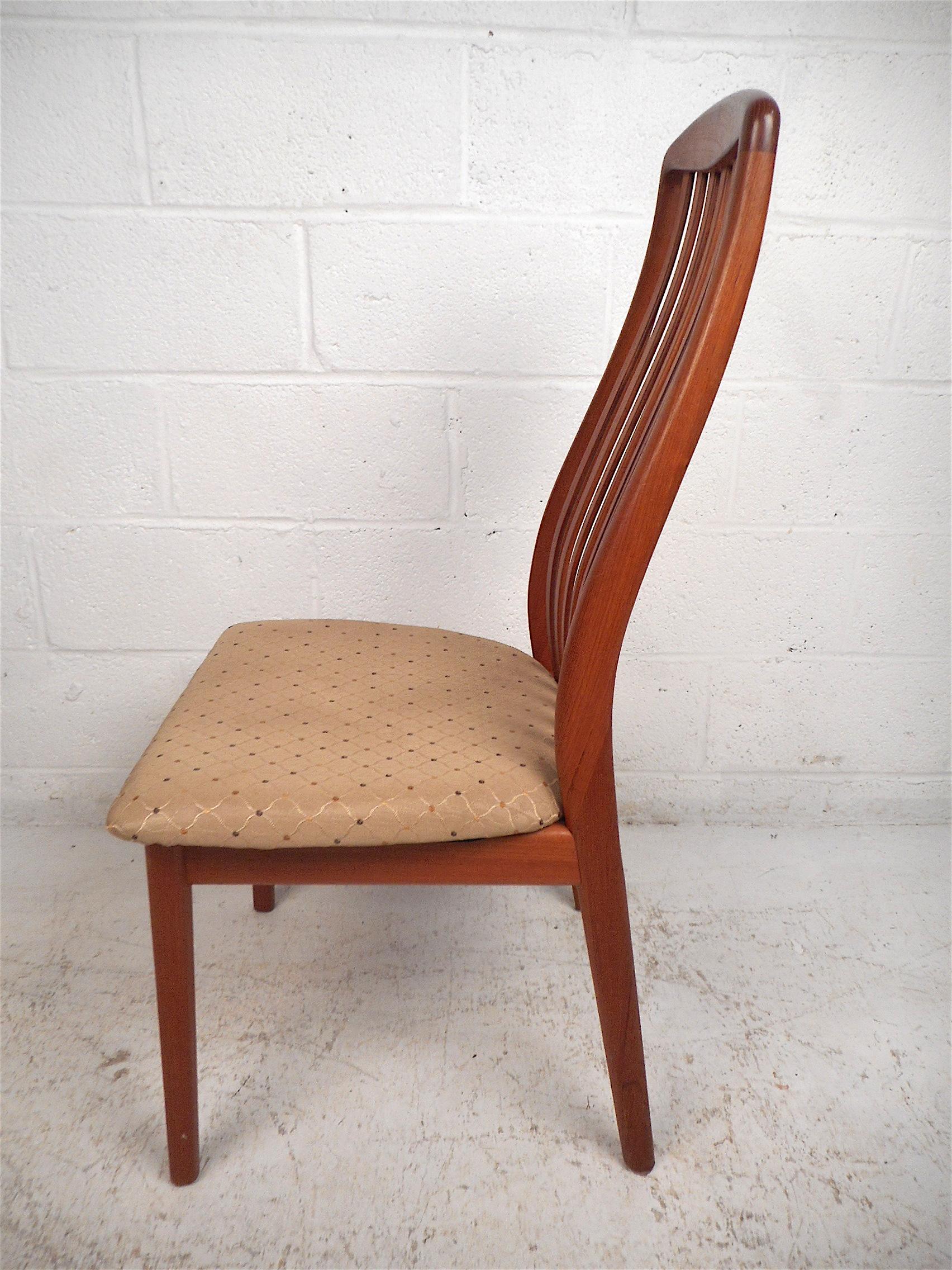 Upholstery Danish Modern Dining Chairs by Preben Schou