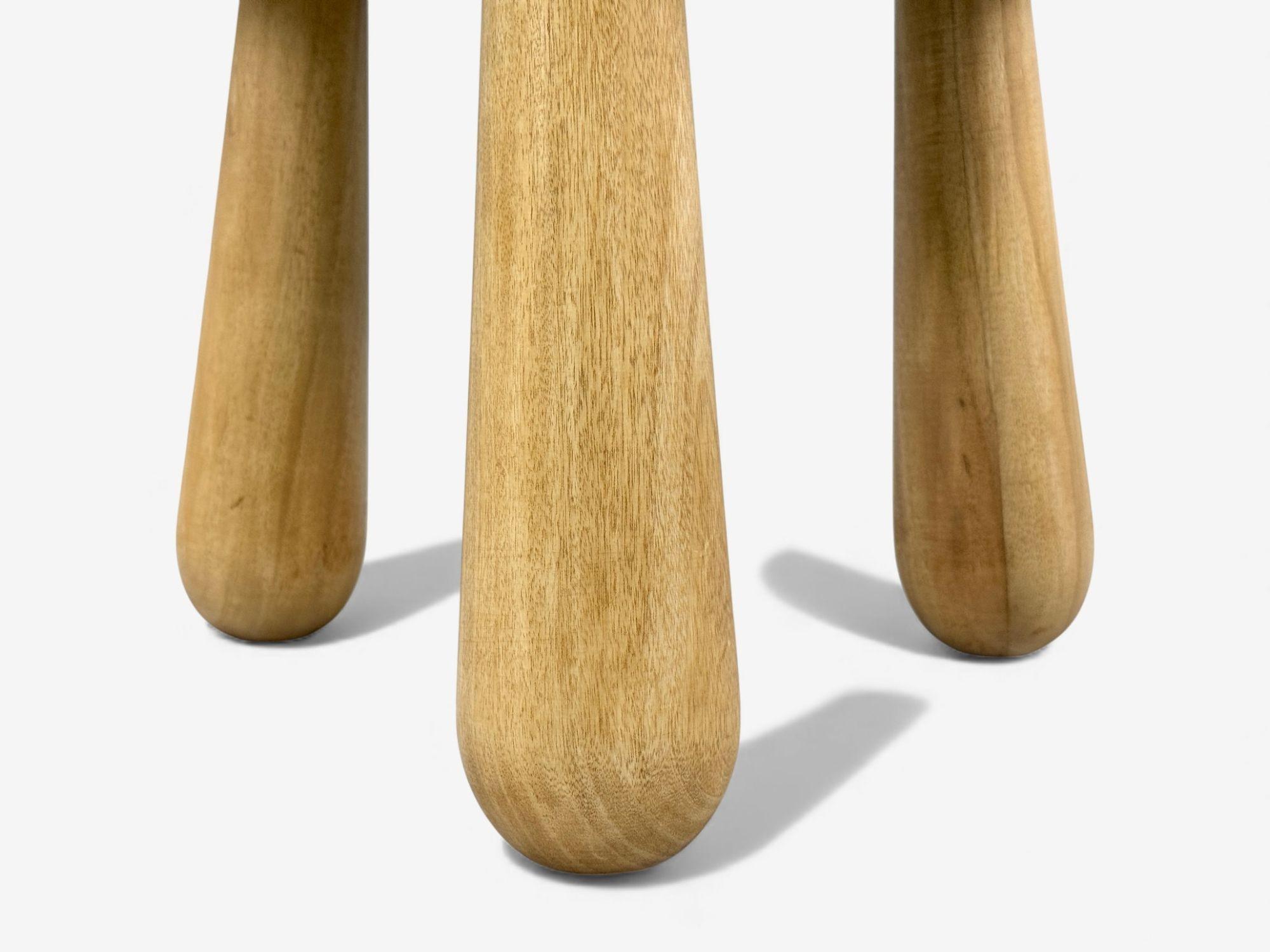 Danish Modern Style, Gray Sheepskin, Maple, Shearling Footstools, 21st c. en vente 2