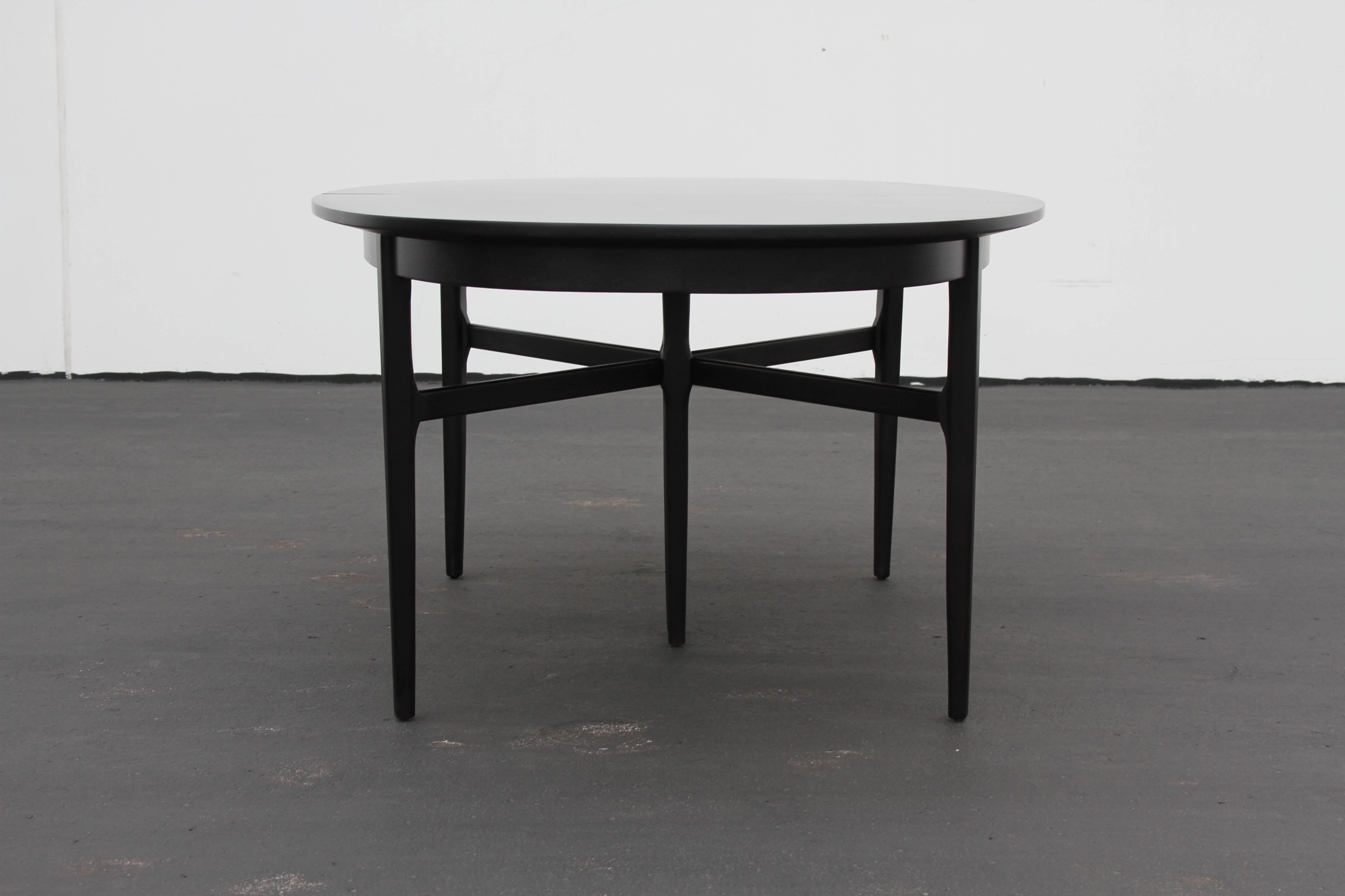 Danish Modern Style Rom Weber Oval Mid-Century Dining Table in Dark Espresso  2
