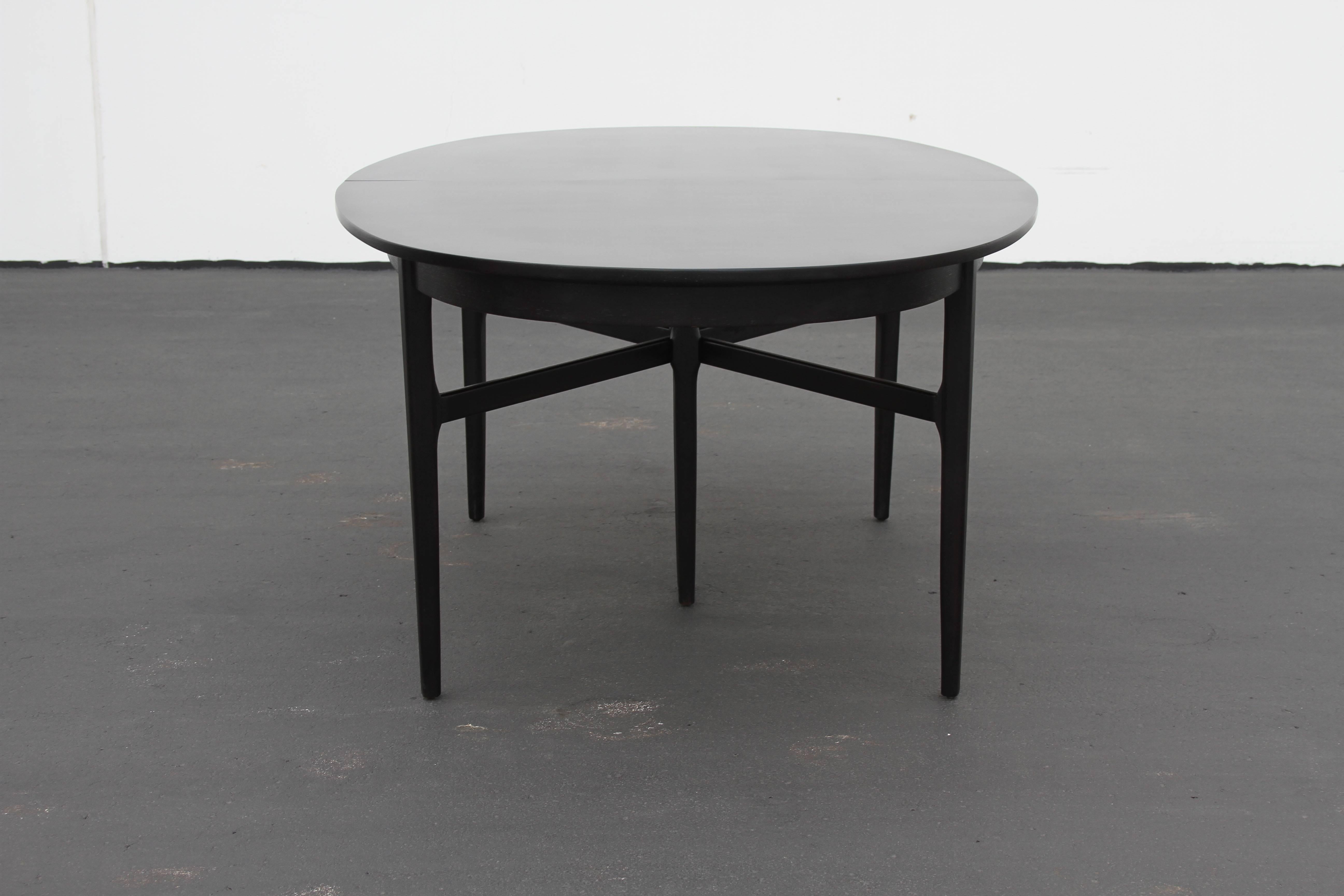 Danish Modern Style Rom Weber Oval Mid-Century Dining Table in Dark Espresso  3