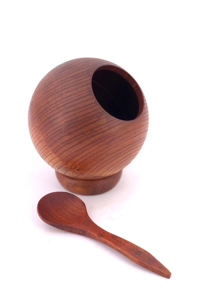 Danish Modern Sugar Bowl with Spoon at 1stDibs