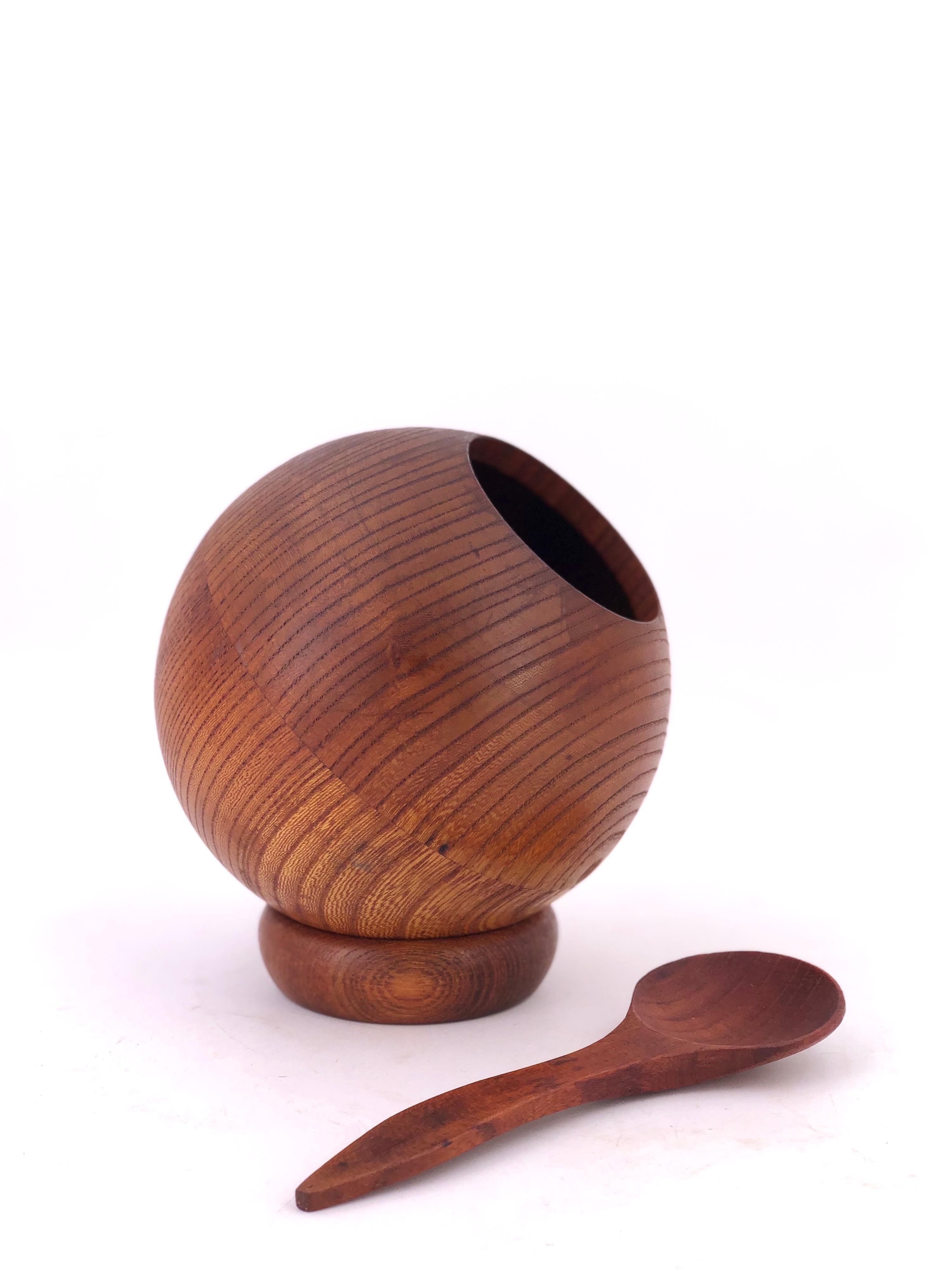 Scandinavian Modern Danish Modern Sugar Bowl with Spoon