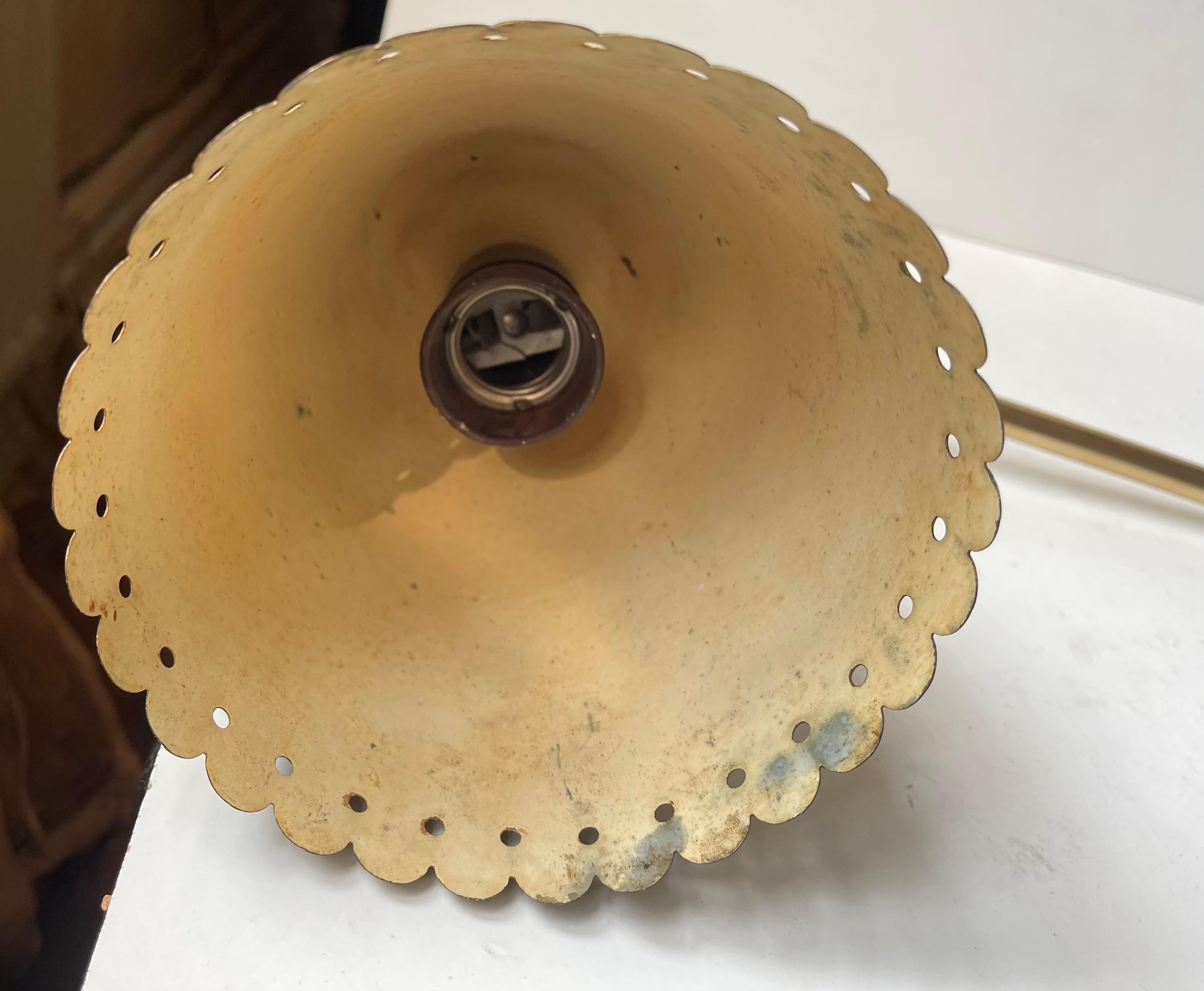 Danish Modern Svend Aage Holm-Sørensen Adjustable Swing Arm Wall Lamp in Brass For Sale 3