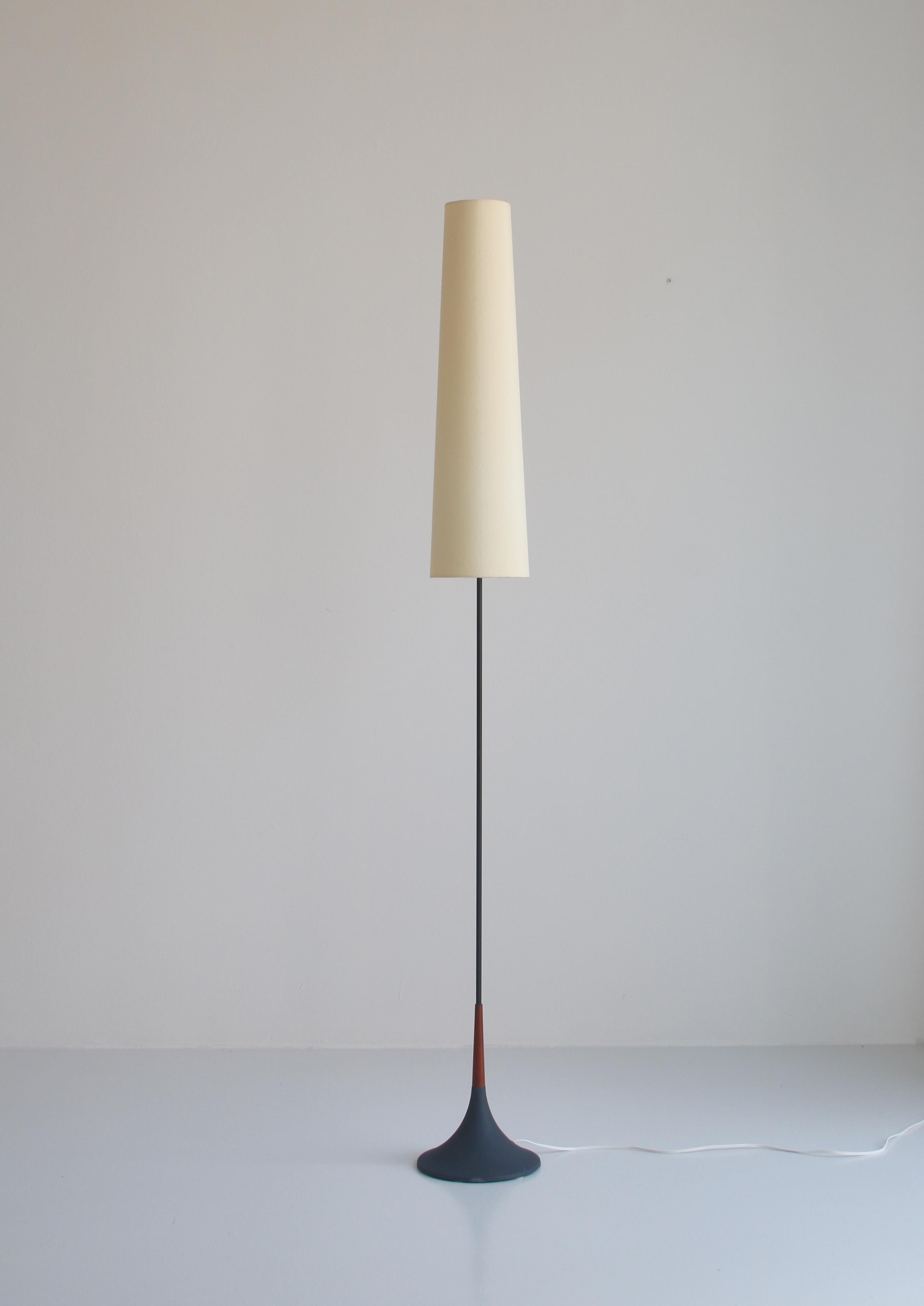 Scandinavian Modern Danish Modern Svend Aage Holm Sørensen Floor Lamp in Teak and Cast Iron, 1960s