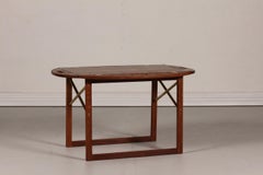 Danish Modern Svend Langkilde Butlers Tray of Oak with Brass Fittings, 1970s
