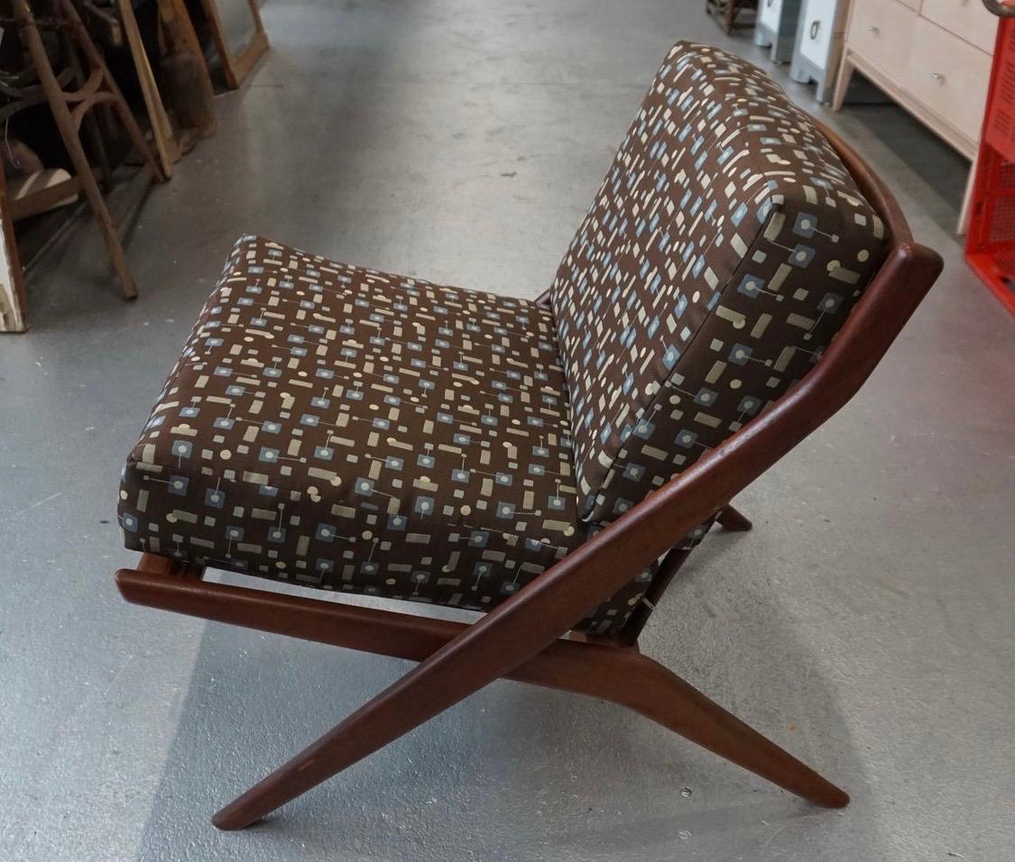 Scandinavian Modern Danish Modern Swedish Folke Ohlsson DUX Scissor Chair
