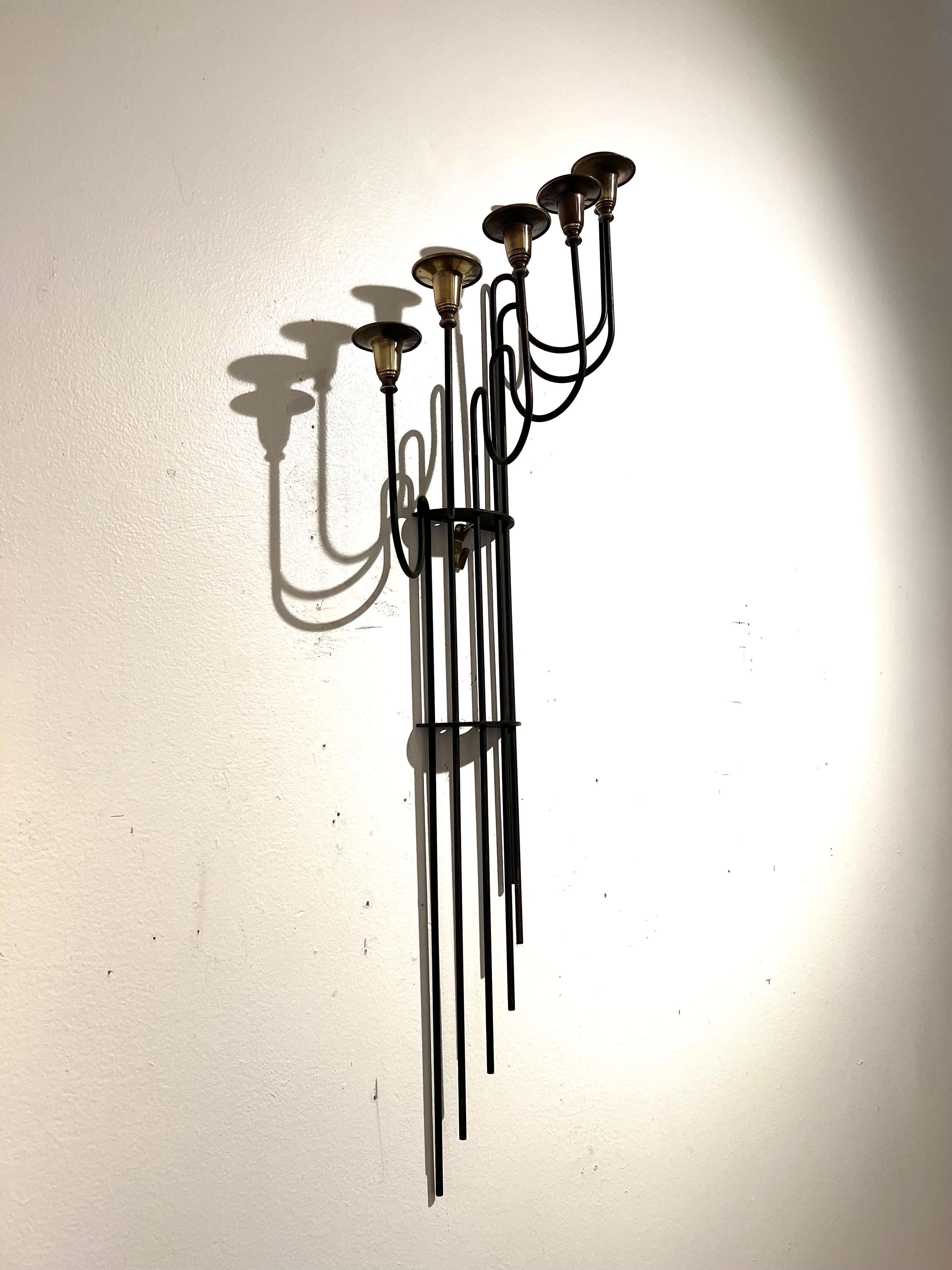 modern black candle wall sconces