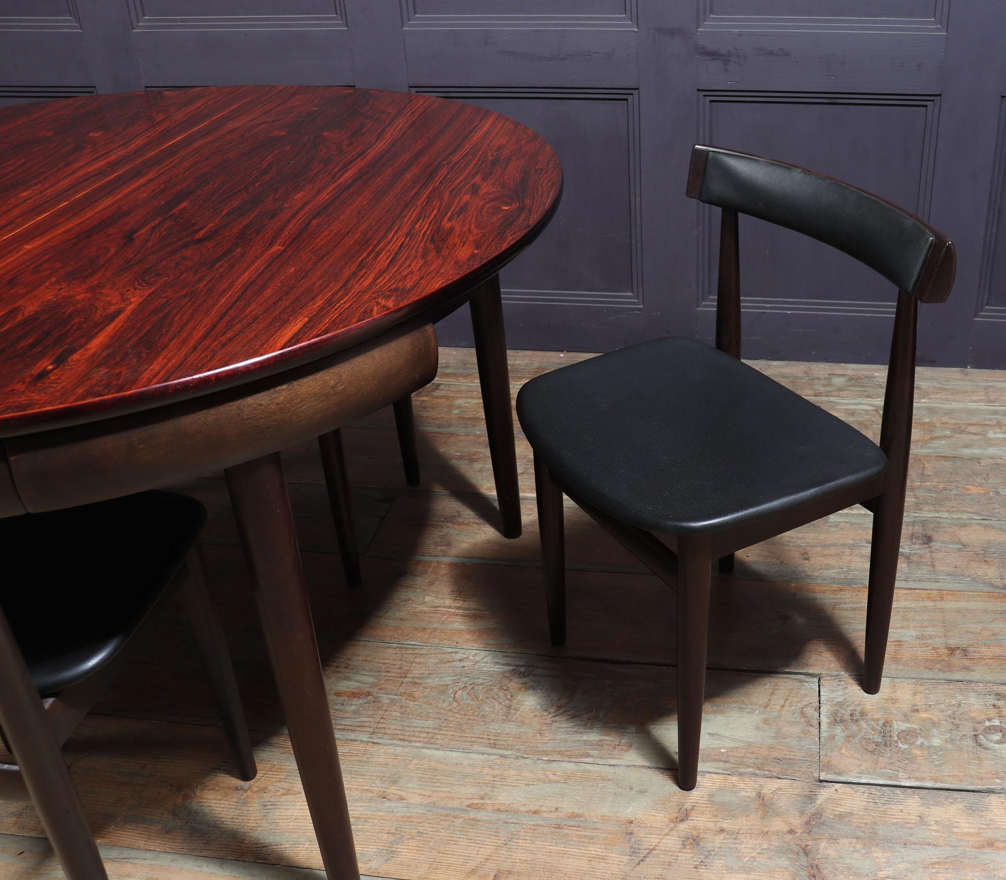 Danish Modern Table and Chairs by Frem Rojle 4