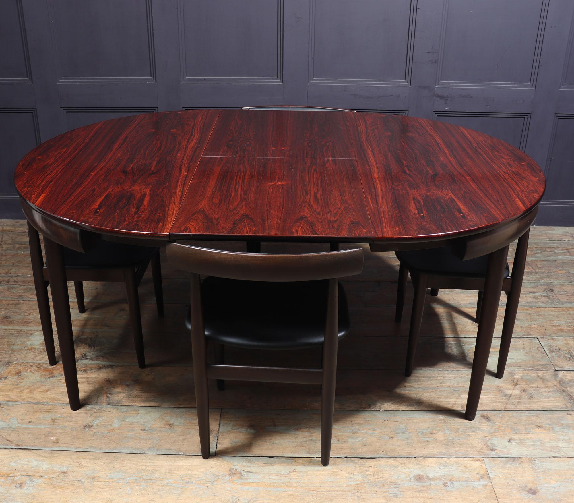 Danish Modern Table and Chairs by Frem Rojle In Excellent Condition In Paddock Wood Tonbridge, GB