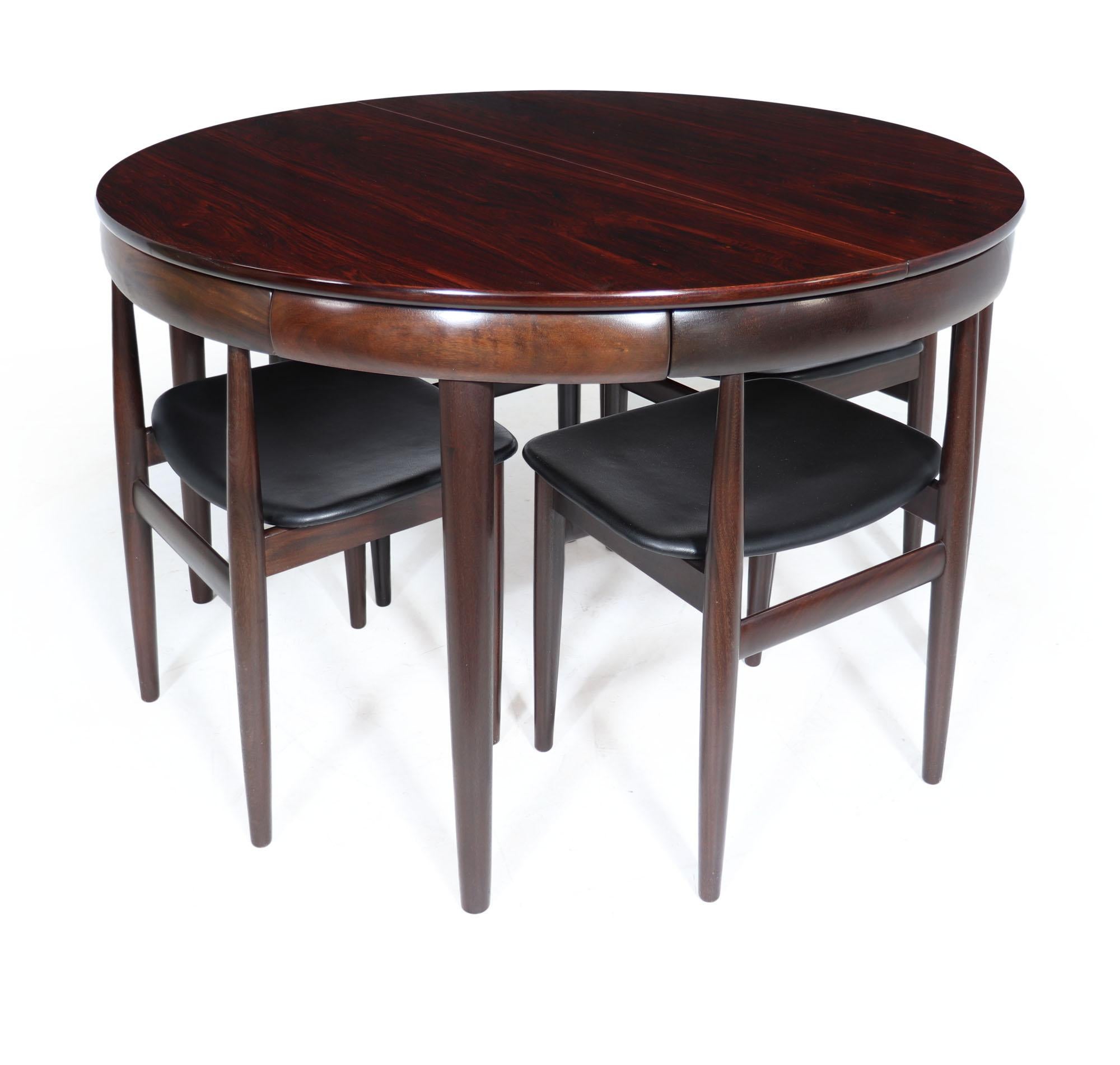 Danish Modern Table and Chairs by Frem Rojle 1