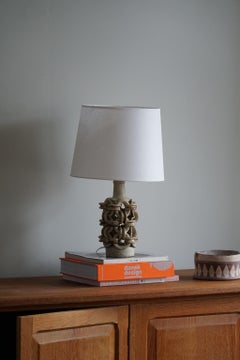 Danish Modern Table Lamb in Ceramic, Various Earthern Colors, Made in 1970s