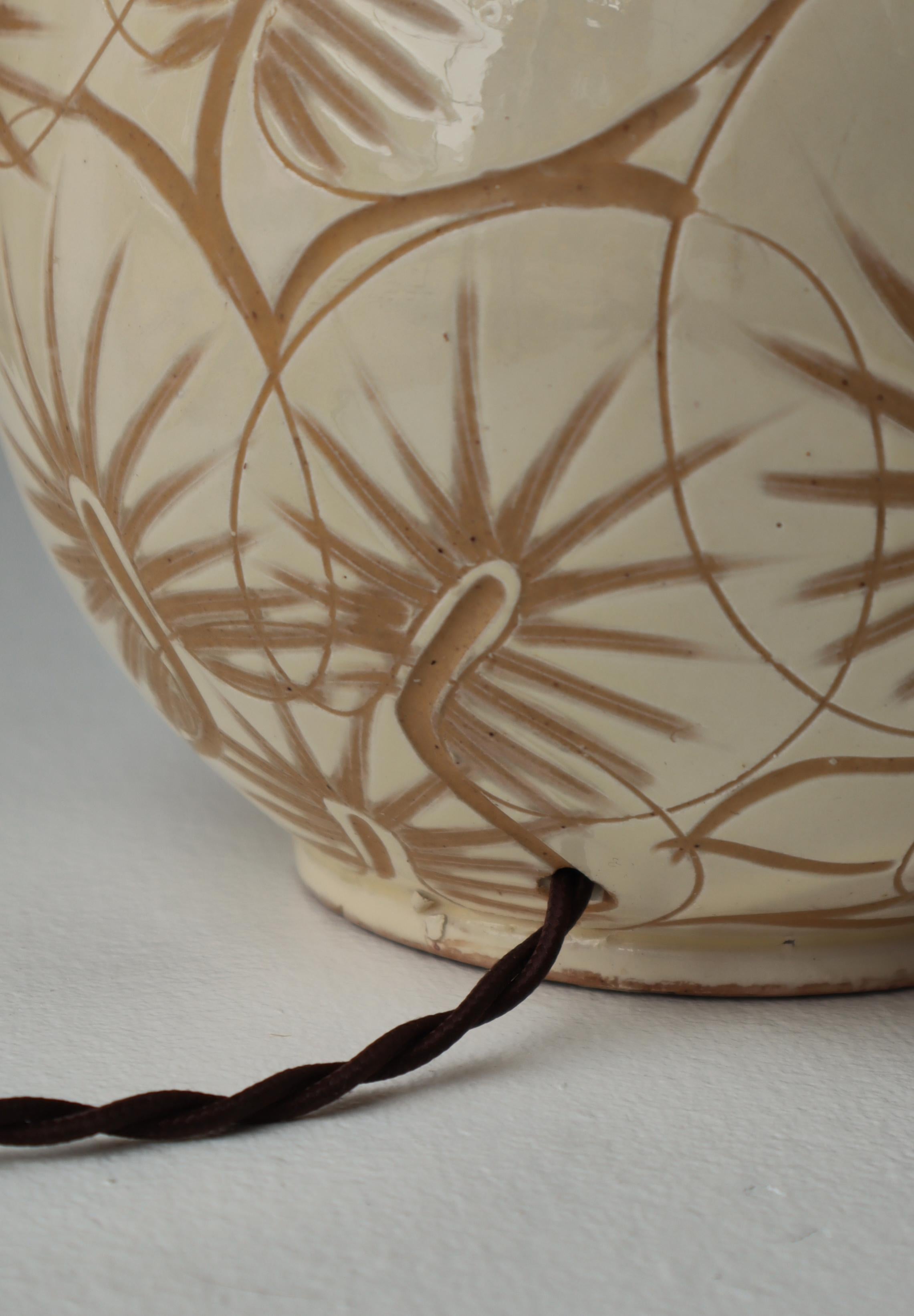 Lampe de table moderne danoise par Astrid Tjalk pour Kähler Ceramics, Danemark, années 1950 en vente 8