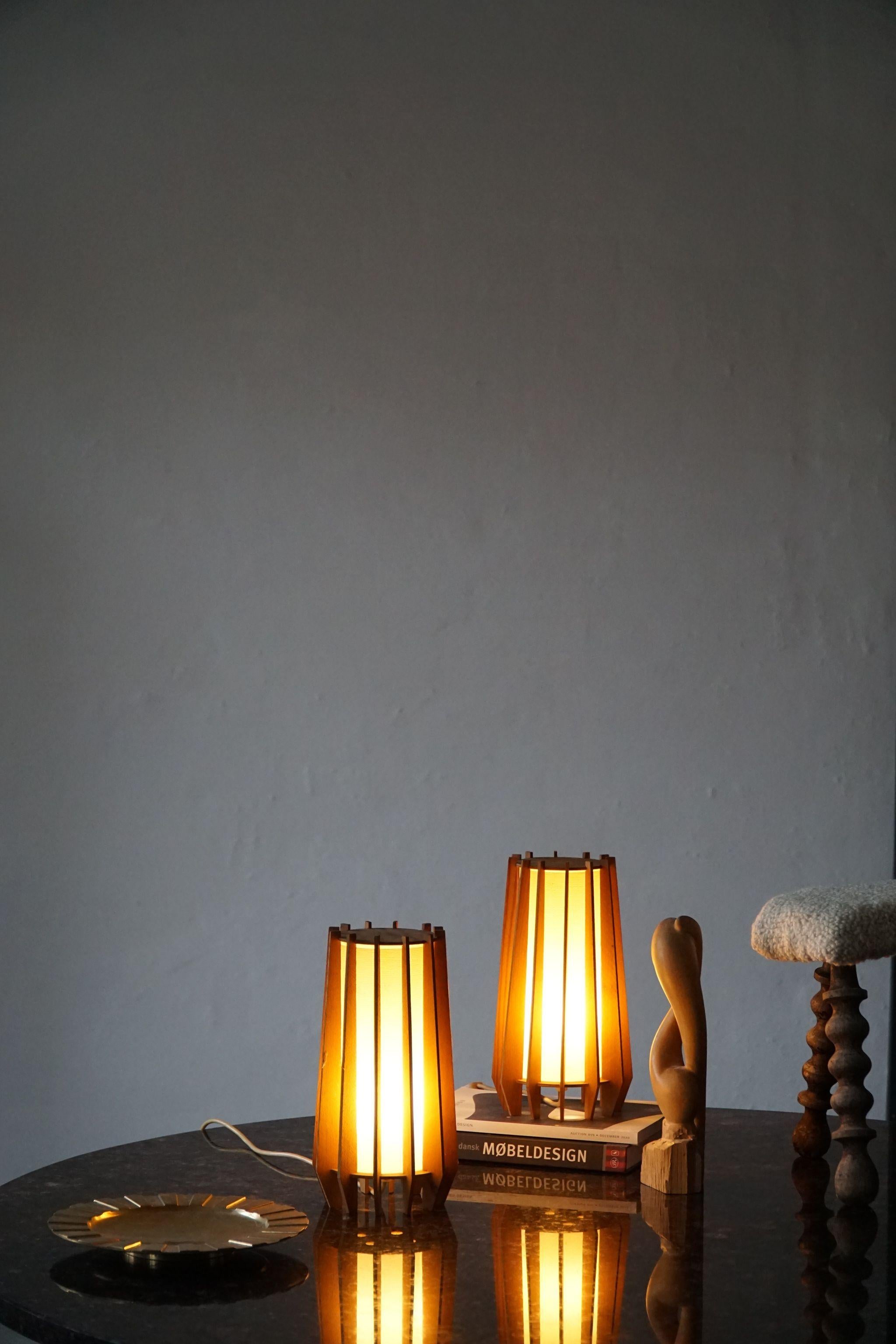 Scandinavian Modern Danish Modern Table / Pendant Lights in Pine, Made by Ib Fabiansen, Fog & Mørup