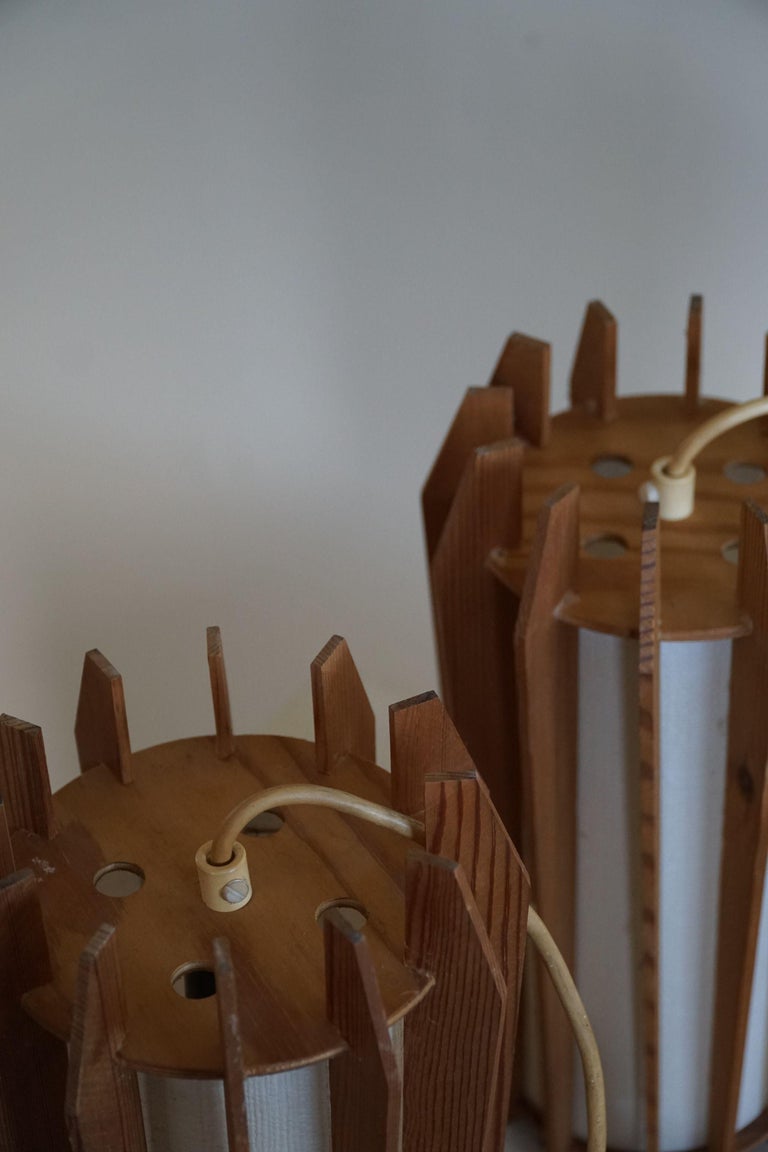 20th Century Danish Modern Table / Pendant Lights in Pine, Made by Ib Fabiansen, Fog & Mørup For Sale