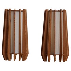 Danish Modern Table / Pendant Lights in Pine, Made by Ib Fabiansen, Fog & Mørup