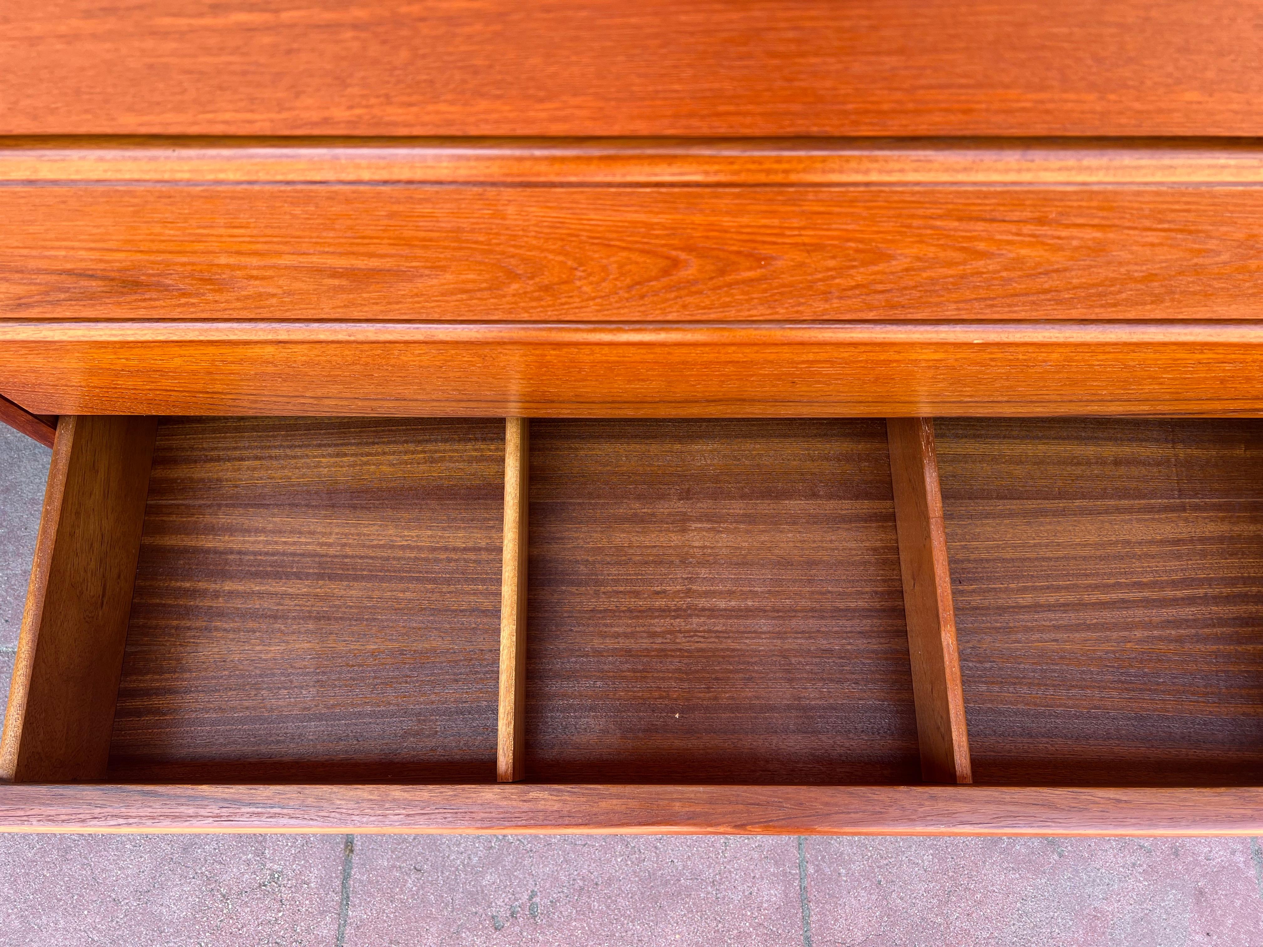 Danish Modern Tall Boy Solid Teak Dresser 4